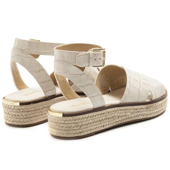 Michael Kors Kailey Lug Flat Sandal Light Cream 9 M - Picture 4 of 5